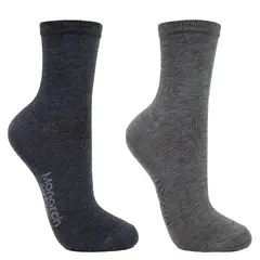 MONARCH - 2 Pares Calcetín Bamboo Basic Gris