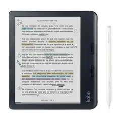 KOBO - Lector e reader Libra Colour HD 7" 32GB Negro con Lápiz Stylus 2 Blanco