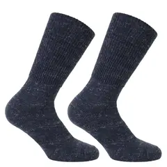 MONARCH - 2 Pares Calcetín Cashmere Puño Suave Azul