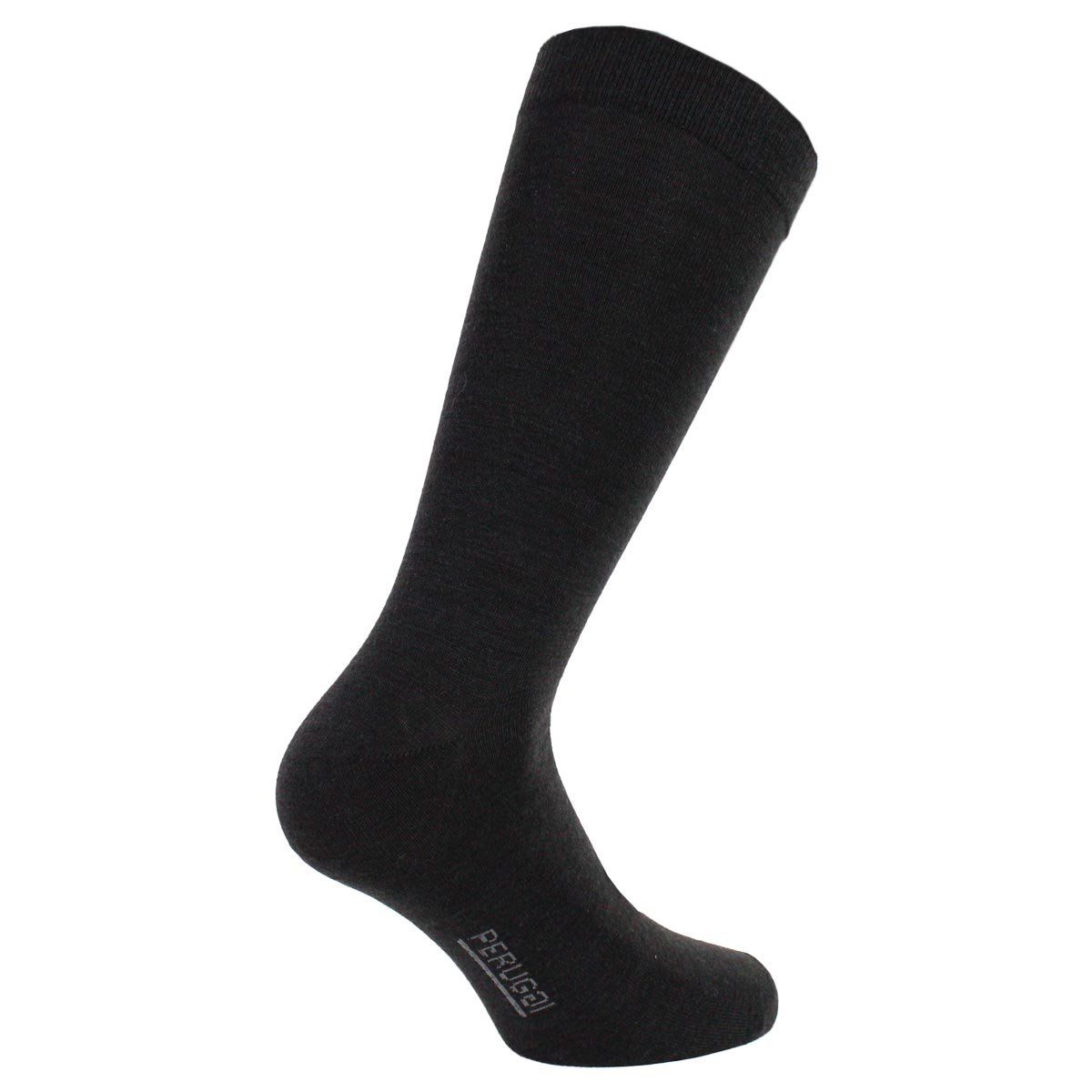 PERUGGI - Calcetín Lana Merino Liso Negro PERUGGI