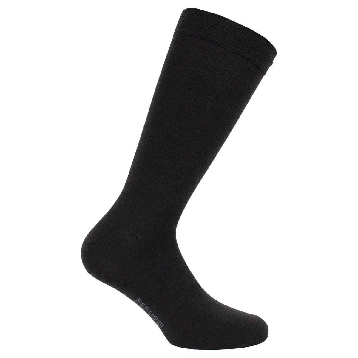 PERUGGI - Calcetín Lana Merino Liso Negro PERUGGI