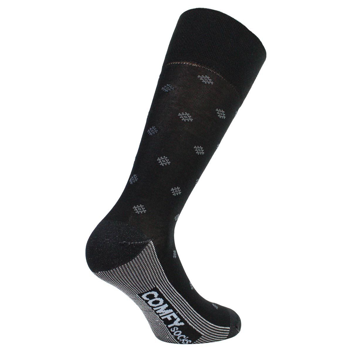 MONARCH - Calcetín Comfy Cobre + Bamboo Rombos Negro COMFY SOCKS