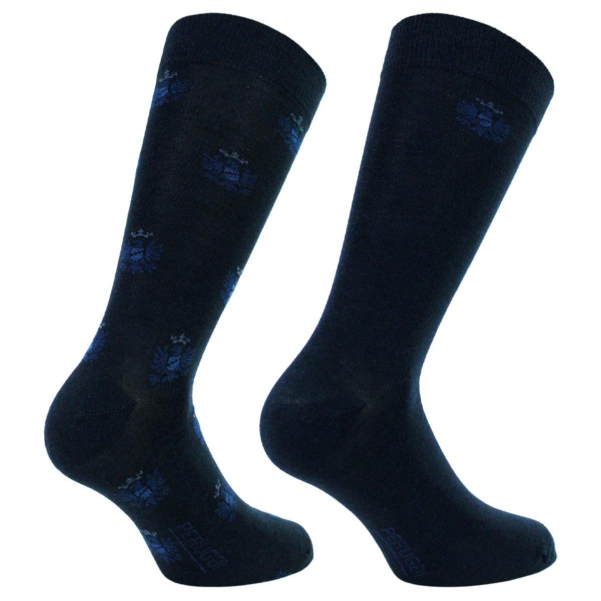 PERUGGI - 2 Pares Calcetín Bamboo Escudo Azul Marino PERUGGI