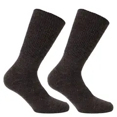 MONARCH - 2 Pares Calcetín Cashmere Puño Suave Chocolate