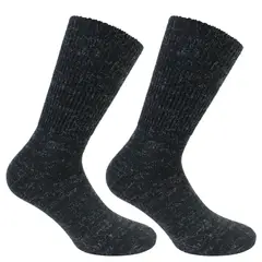 MONARCH - 2 Pares Calcetín Cashmere Puño Suave Negro