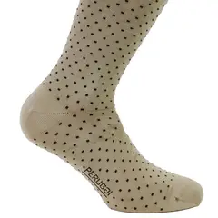 PERUGGI - 2 Pares Calcetín Hilo Diseño Beige