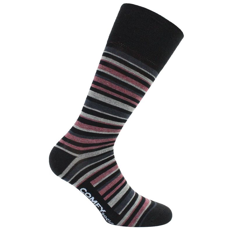 MONARCH - Calcetín Comfy Bamboo Rayas Negro COMFY SOCKS