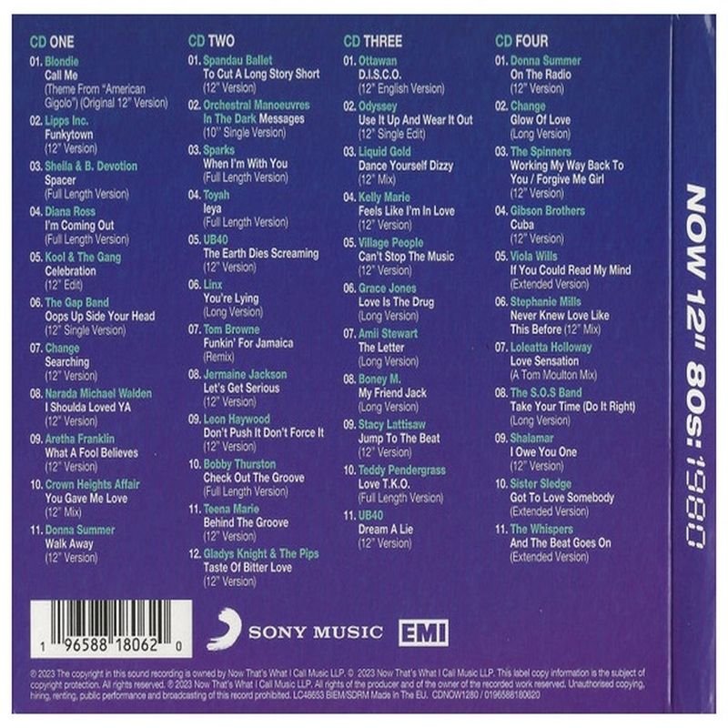 HITWAY MUSIC - NOW 12" 80'S 1980 - VARIOUS (4CD BOXSET) - CD