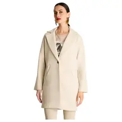 CURVI - Abrigo Basico Manga Larga Beige