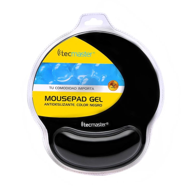 TECMASTER - Mousepad Gel Ergonómico TM-100557 Tecmaster Negro