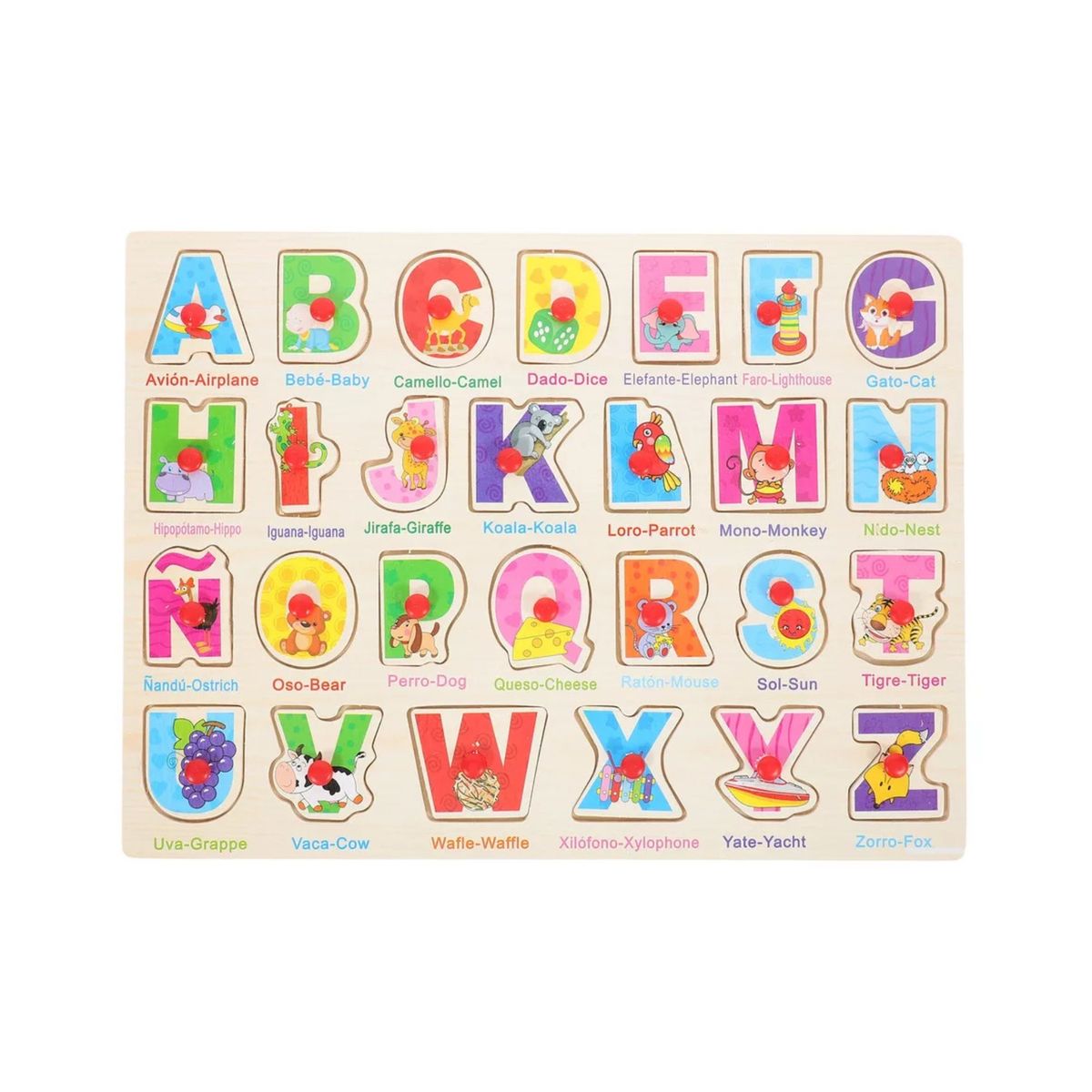GENERICO - Rompecabezas Dicatico De Multiaprendizaje Diseños Alfabetico