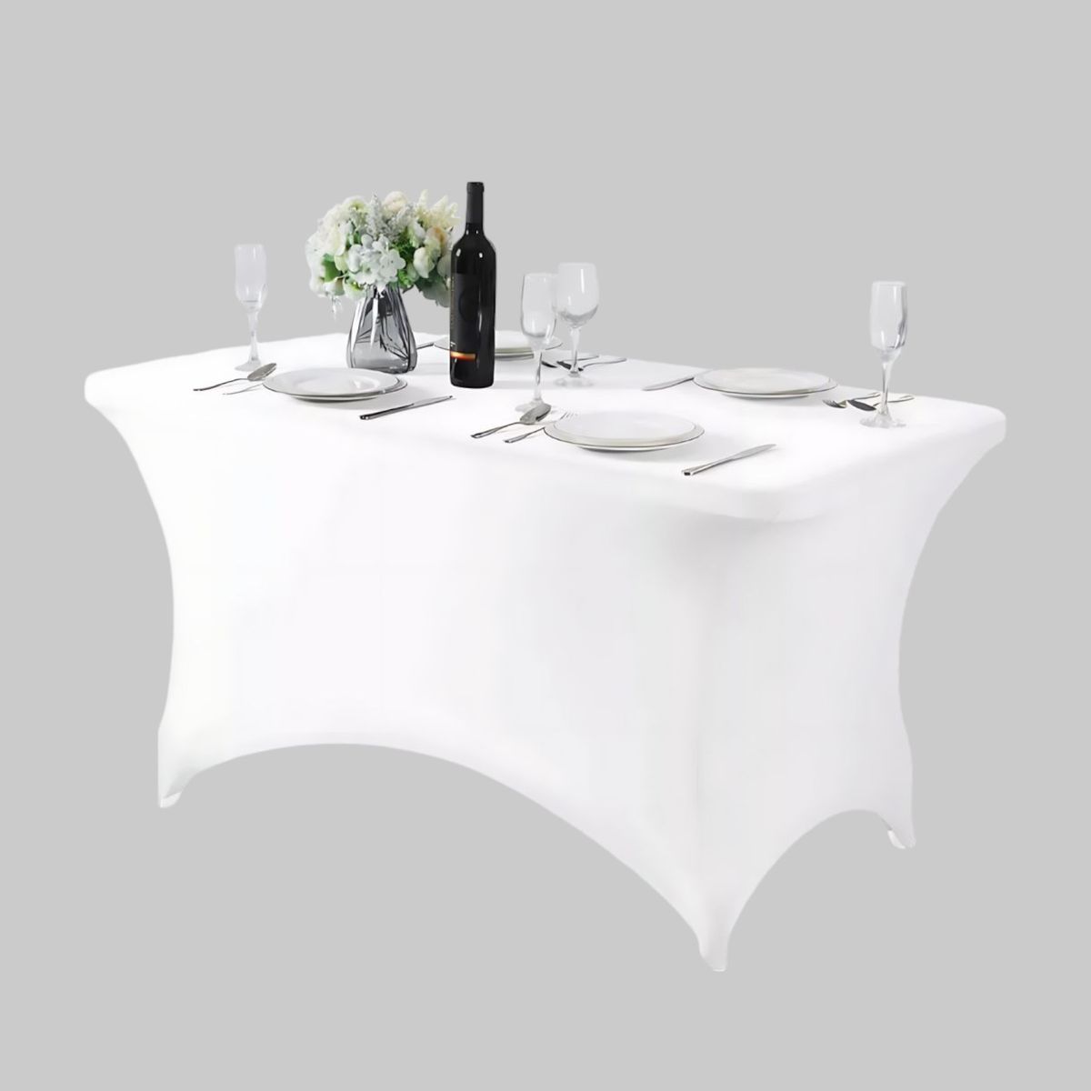 GENERICO - Mantel Funda Spandex Blanco 180cm75cm75cm