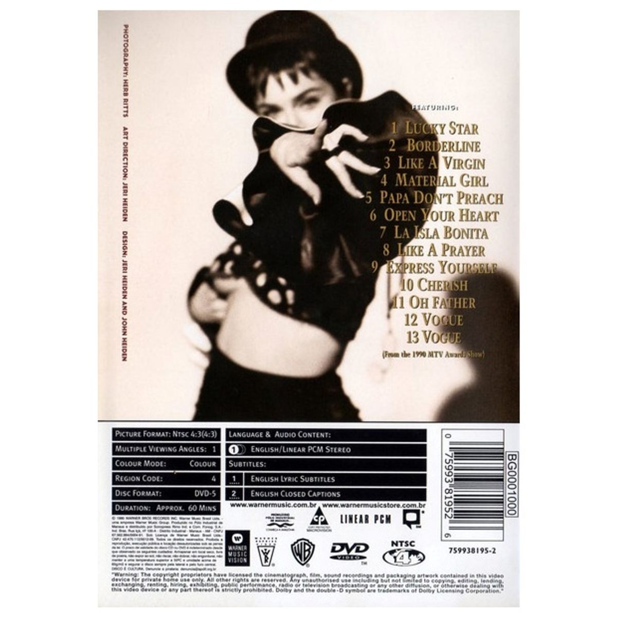 HITWAY MUSIC - MADONNA - THE IMMACULATE COLLECTION  - DVD