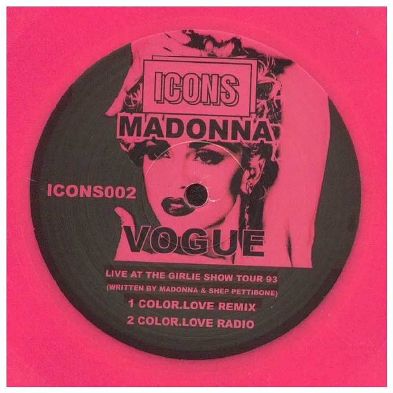 HITWAY MUSIC - MADONNA - VOGUE 12 MAXI SINGLE HOT PINK VINYL