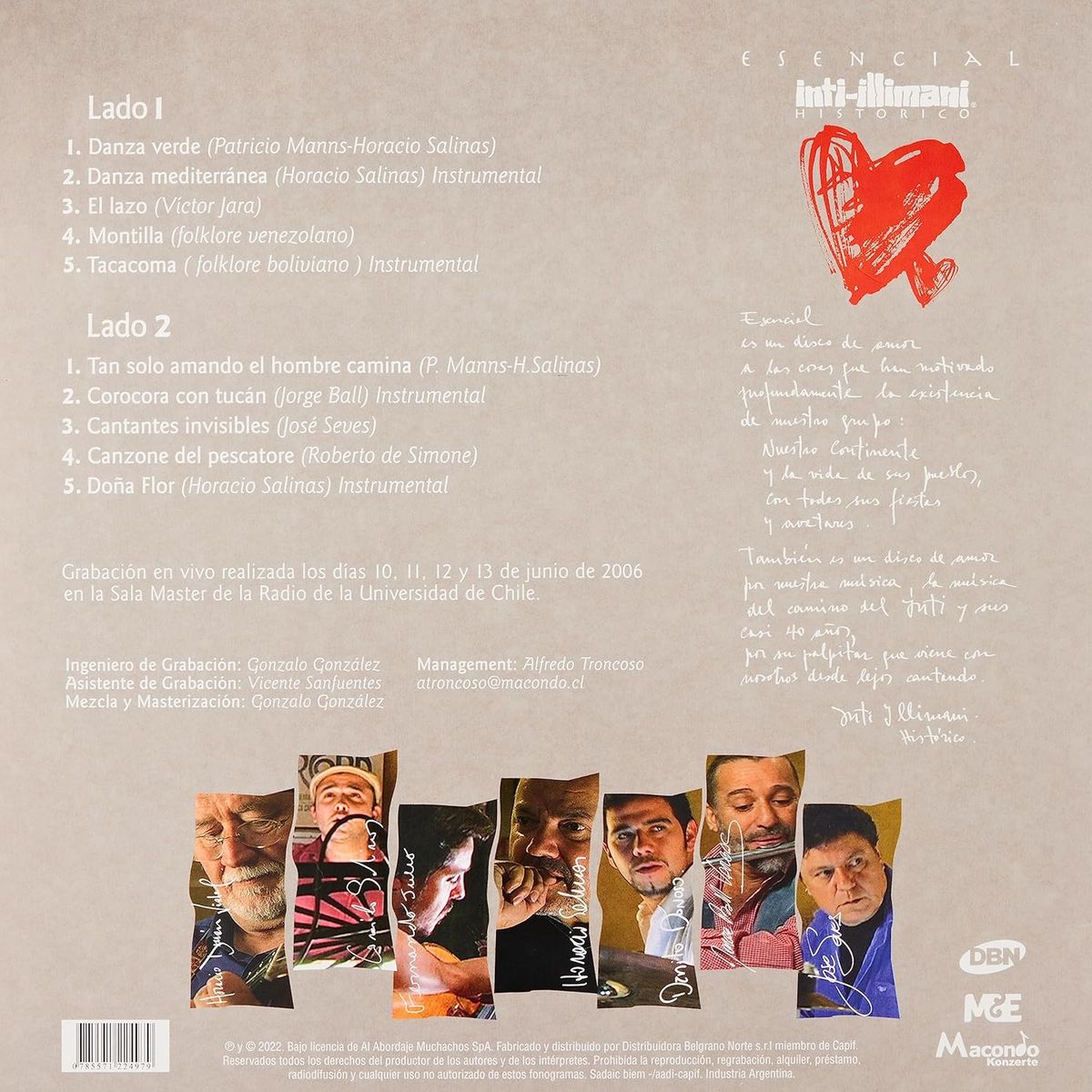 HITWAY MUSIC - INTI-ILLIMANI HISTORICO - ESENCIAL - VINILO