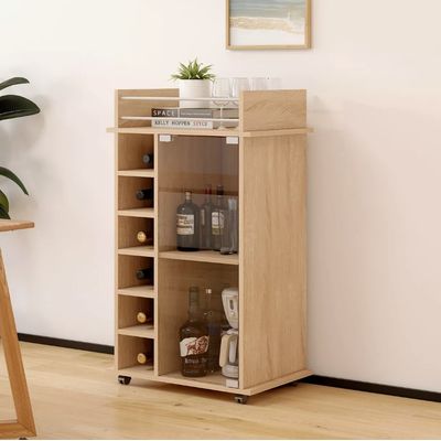 Imagen 2 del producto Mueble Bar Con Rueda Multifuncional 55x42x89cm