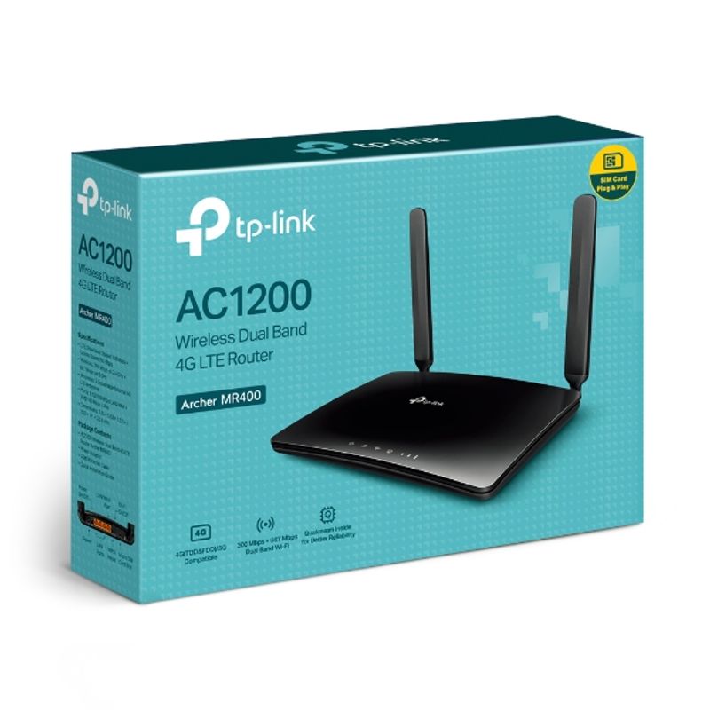 TP LINK - Router TP Link  4G LTE Inalámbrico de Doble Banda AC1200