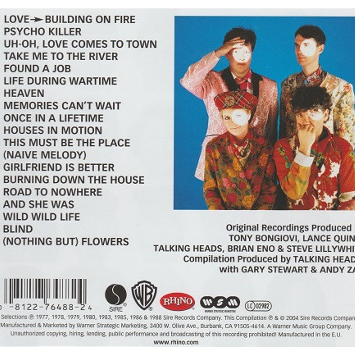 HITWAY MUSIC - TALKING HEADS - THE BEST OF TALKING HEADS - CD