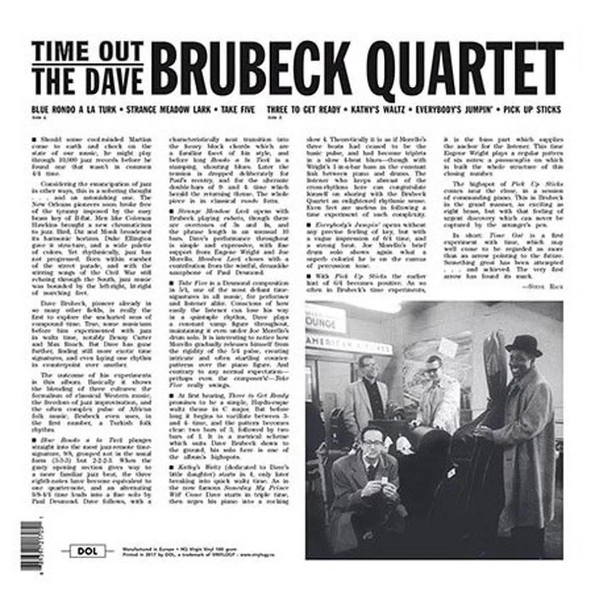 HITWAY MUSIC - DAVE BRUBECK QUARTET - TIME OUT - VINILO
