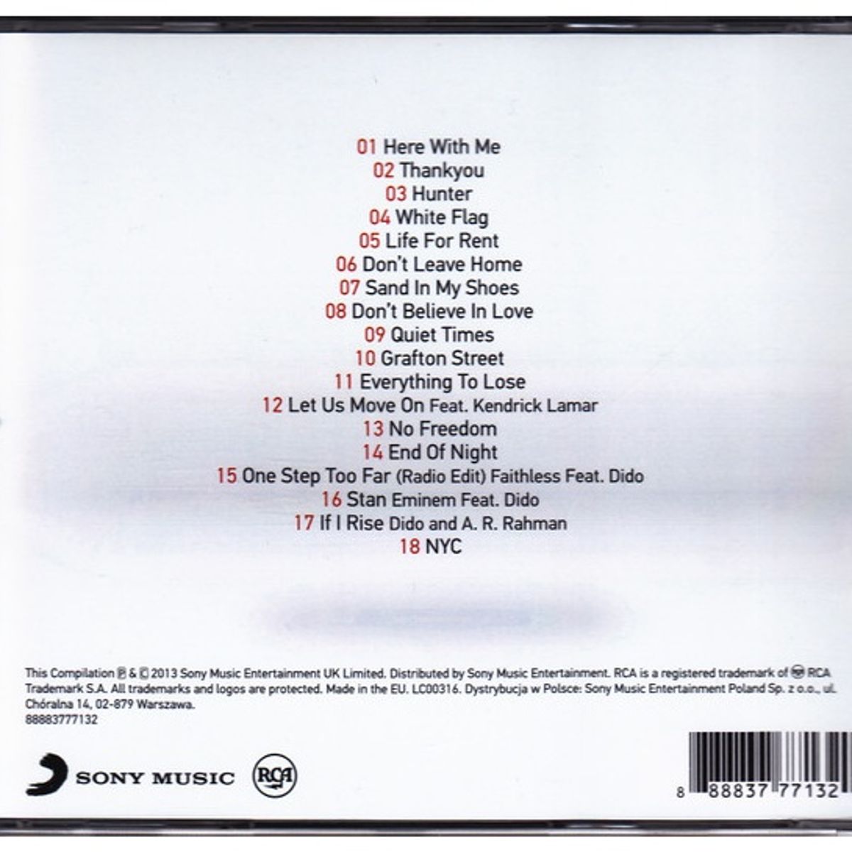 HITWAY MUSIC - DIDO - GREATEST HITS - CD