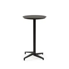 ROCA NEGRA - Mesa Moon Bar 60cm Redonda Plegable Negra