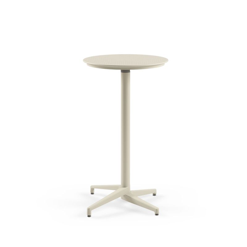 ROCA NEGRA - Mesa Moon Bar 60cm Redonda Plegable Beige