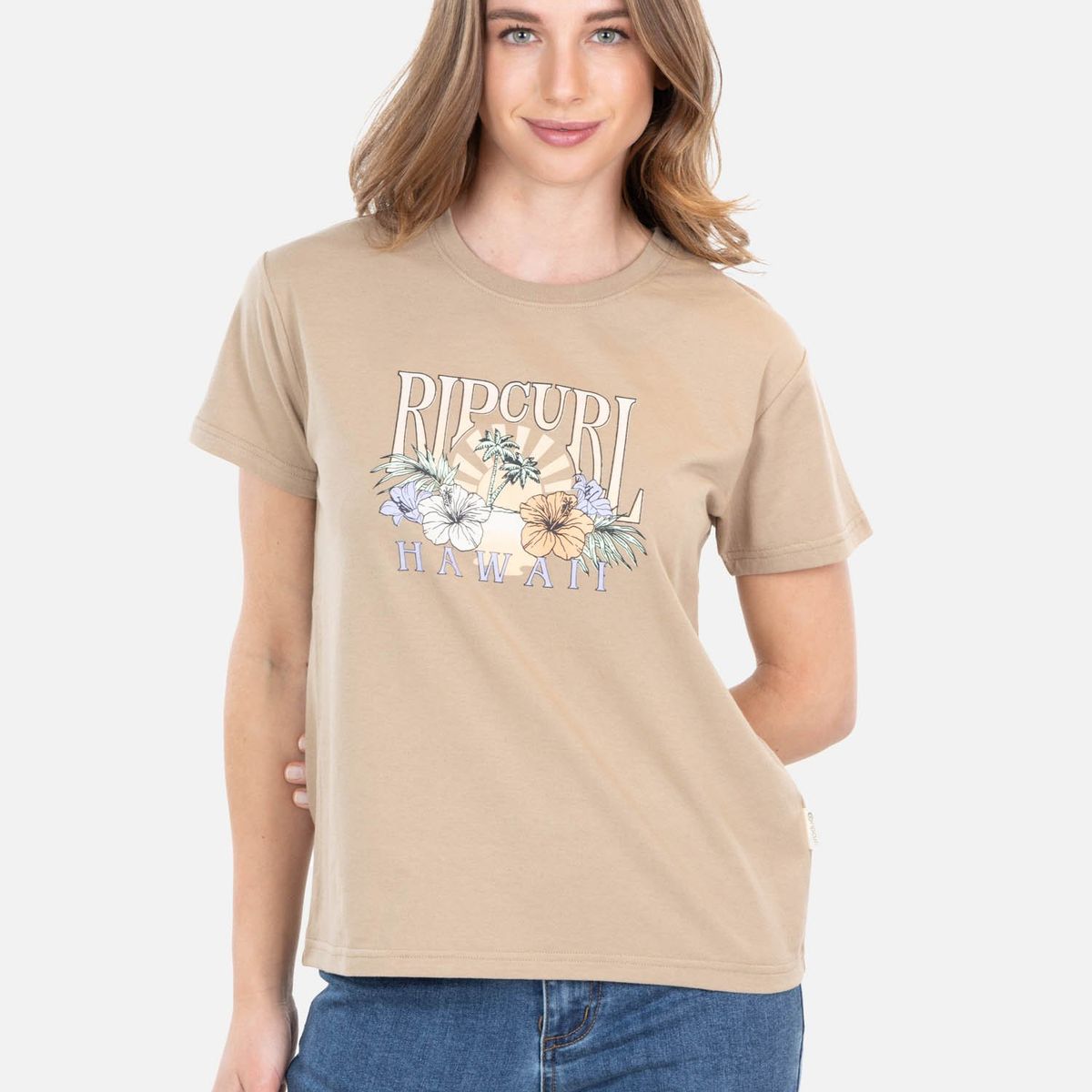 RIP CURL - Polera MC Lía Beige Mujer Rip Curl - Beige