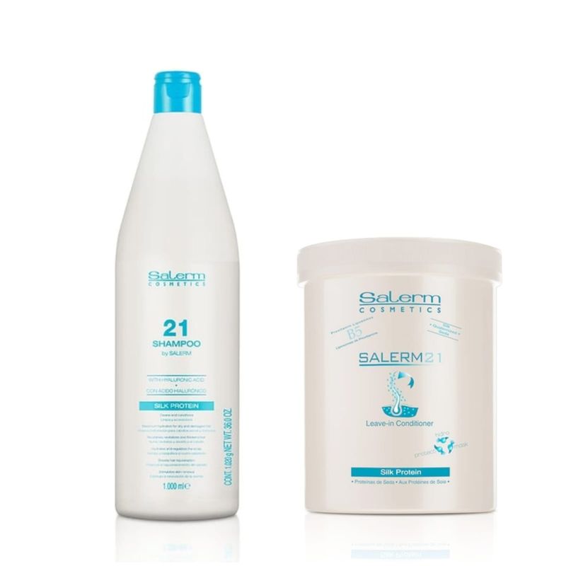 SALERM - Salerm 21 Shampoo 1.000ml Y Mascarilla Silk Proteina 1.000ml