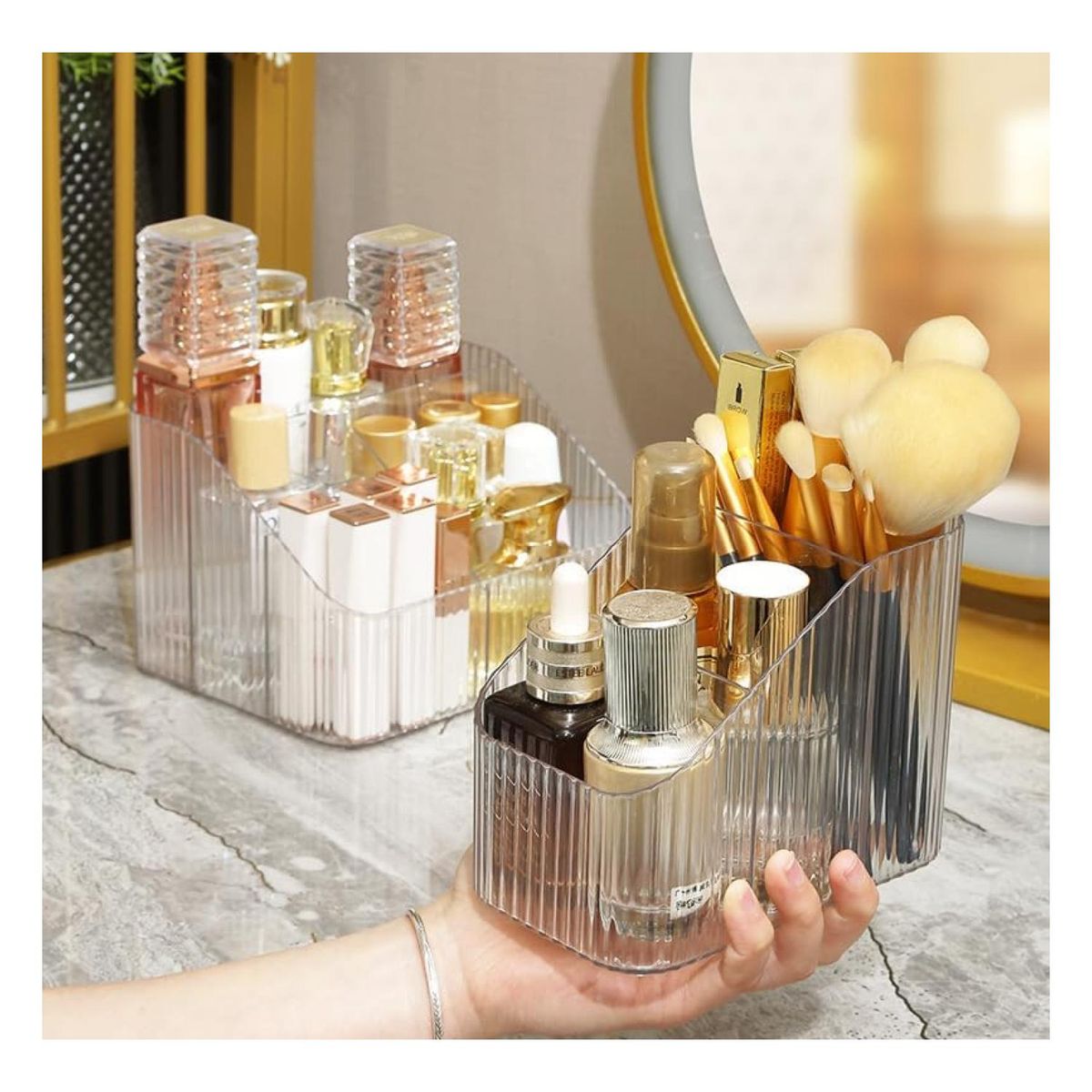 GENERICO - Organizador De Escritorio Oficina 3 Comp Transparente