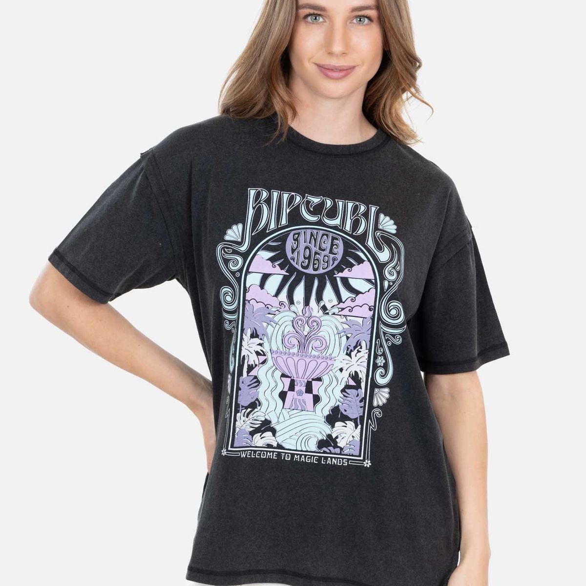 RIP CURL - Polera MC Jaley Negro Mujer Rip Curl - Negro