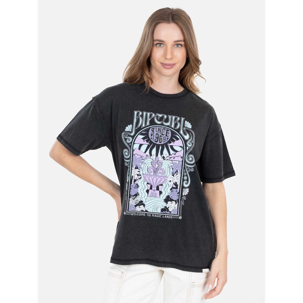 RIP CURL - Polera MC Jaley Negro Mujer Rip Curl - Negro