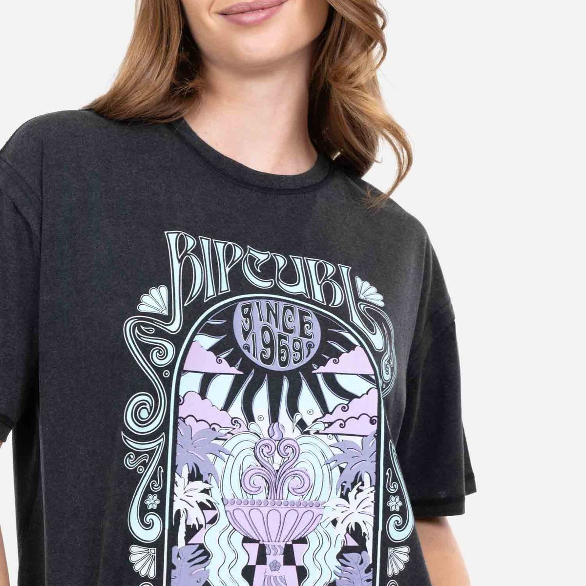 RIP CURL - Polera MC Jaley Negro Mujer Rip Curl - Negro