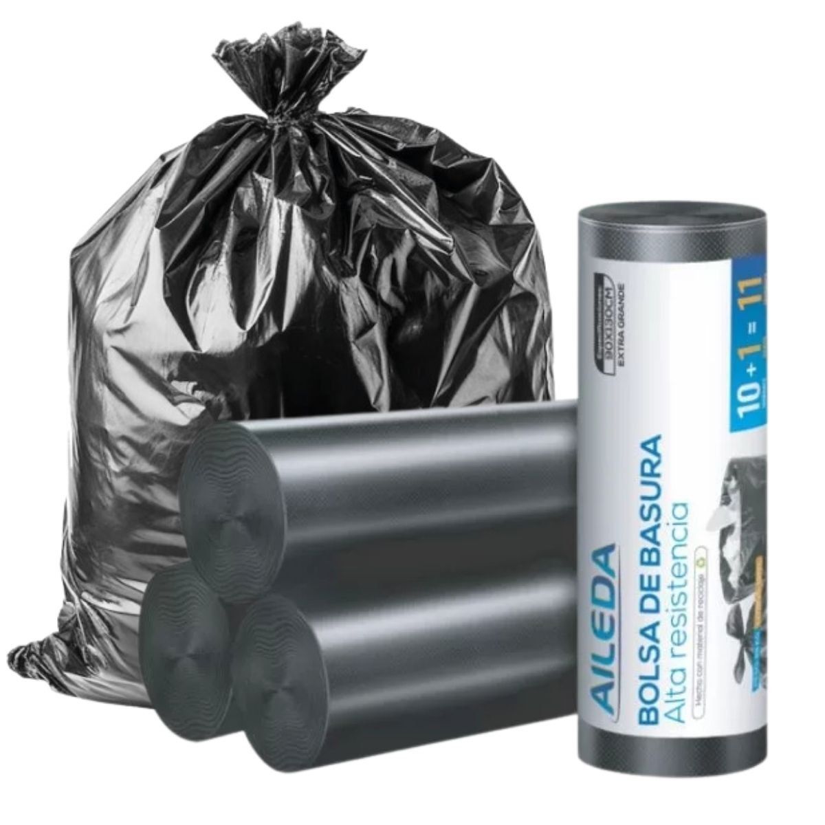 AILEDA - Bolsas de Basura Aileda 90x130cm 10+1und Basurero Cocina