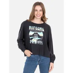 RIP CURL - Polera ML Kaila Negro Mujer - Negro