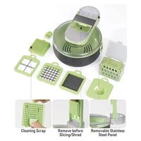 Cortador Picador De Verduras 13 En 1 Con Accesorios Redondo