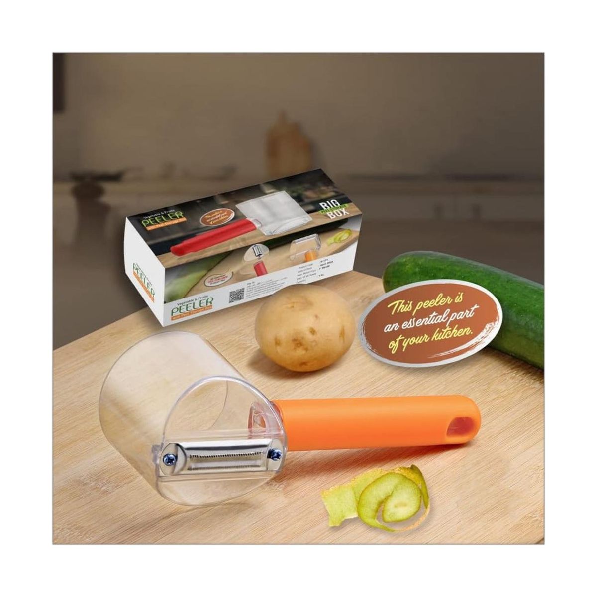 GENERICO - Pelador Manual De Verduras Y Frutas Con Deposito