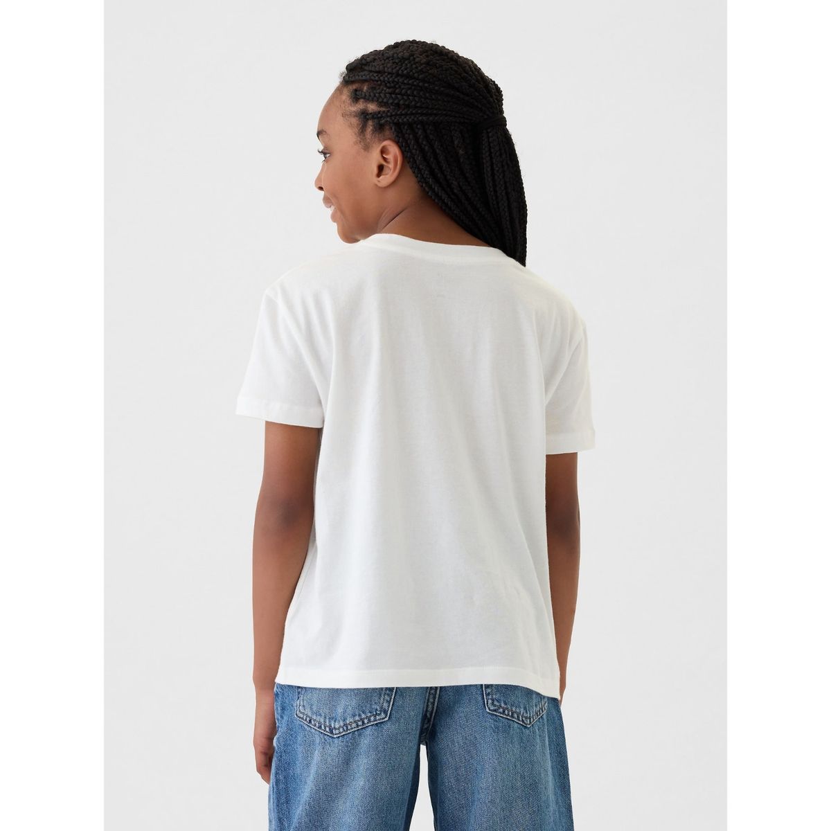 GAP - Polera GAP Graphic Manga Corta Niña Blanca