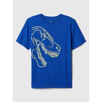 Polera Graphic Manga Corta Niño Azul