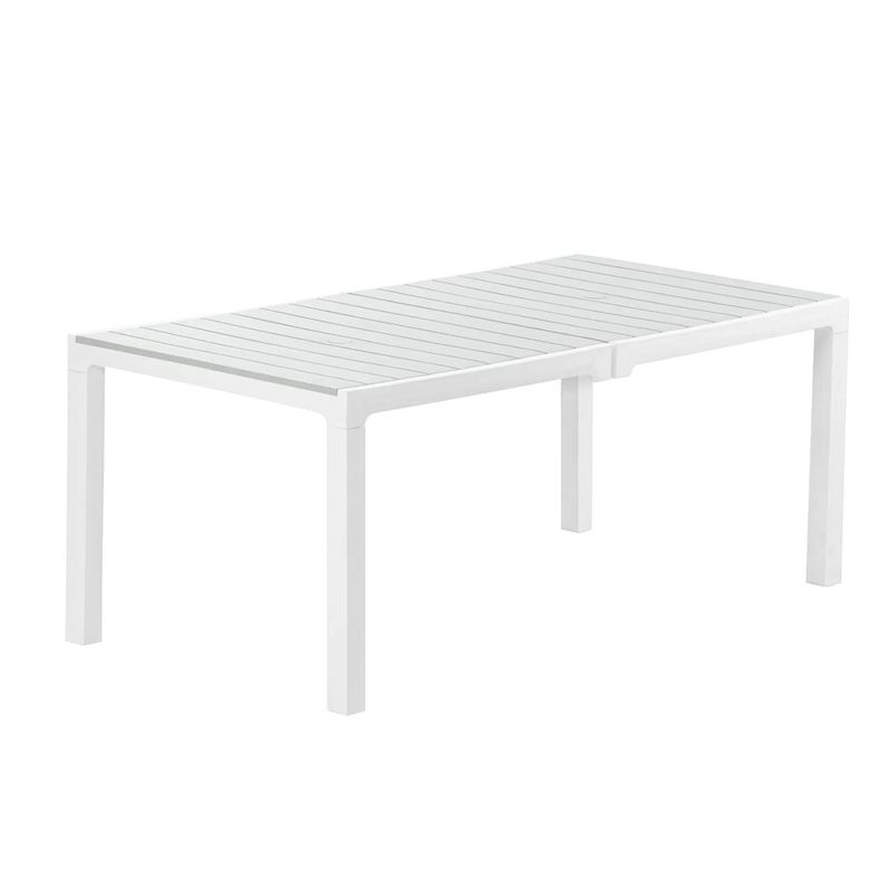 QRUBBER - Mesa Rectangular Madeira Símil Madera Plateada MQ QRubber