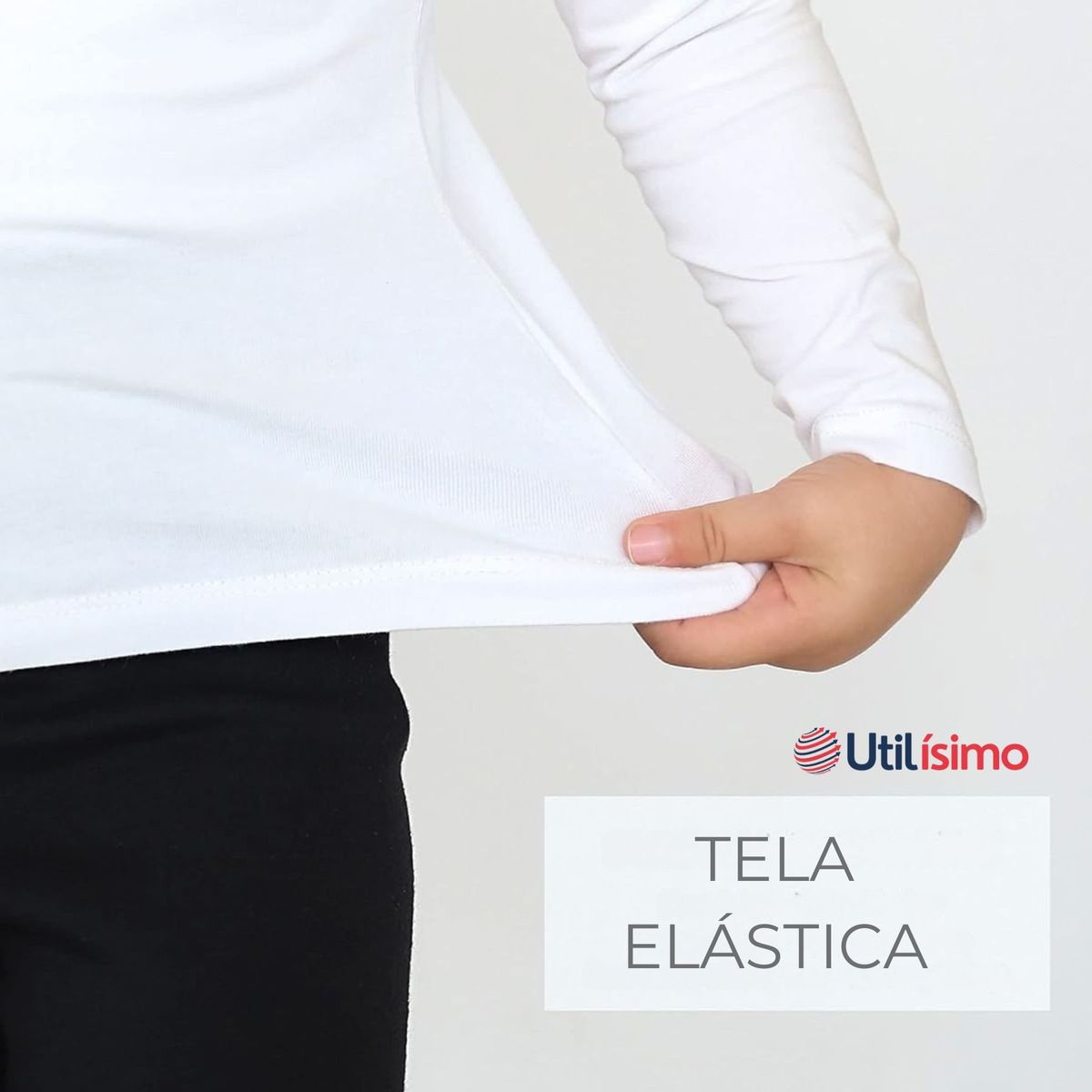 UTILISIMO - Camiseta Polar Primera Capa Polera Invierno Niña Blanco