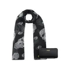 KENNETH COLE - Pack Billetera Jaeda negra + Pañuelo Omani negro