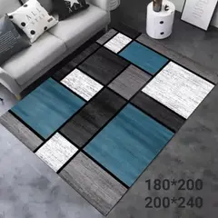 ANGELES DEL HOGAR - ALFOMBRA LISA CON DISEÑO EN 3D 200X240CM