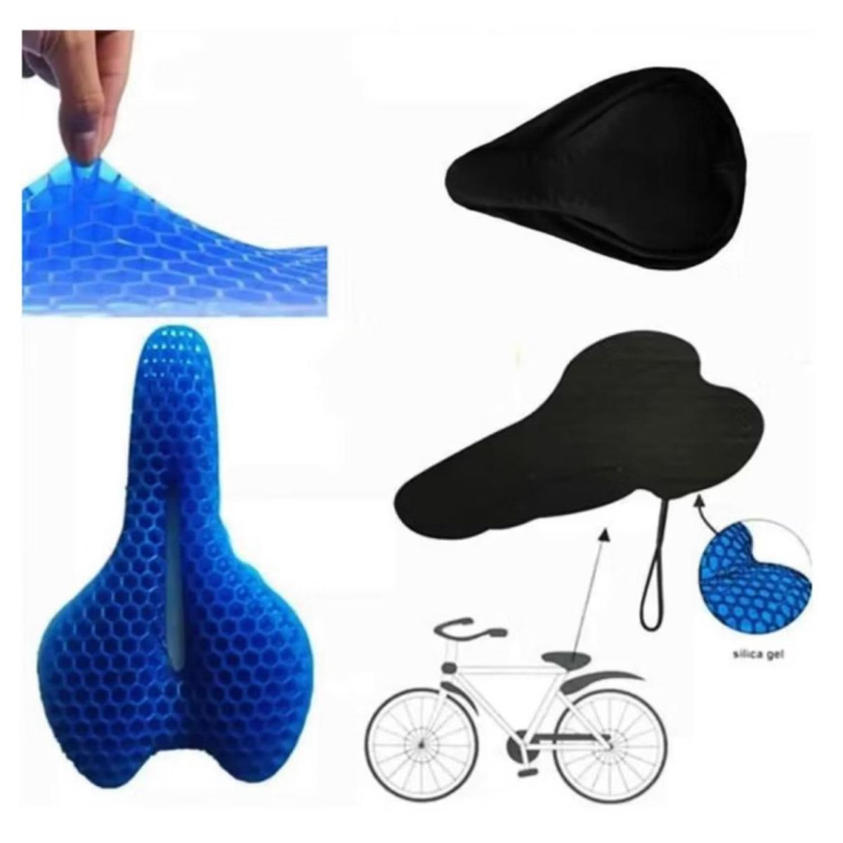 GENERICO - Funda Cojin Silicon Ergonomico Acolchado Gel Para Bicicleta