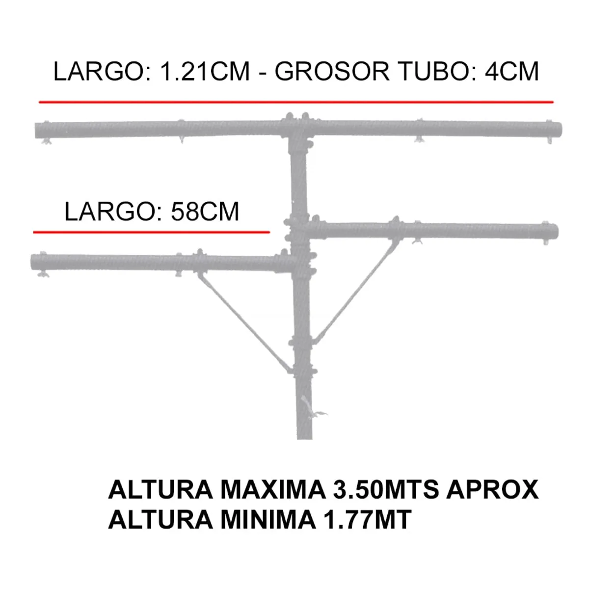 MEKSE - ATRIL DE ILUMINACION CON BARRA T DOBLE MRN-018 MEKSE
