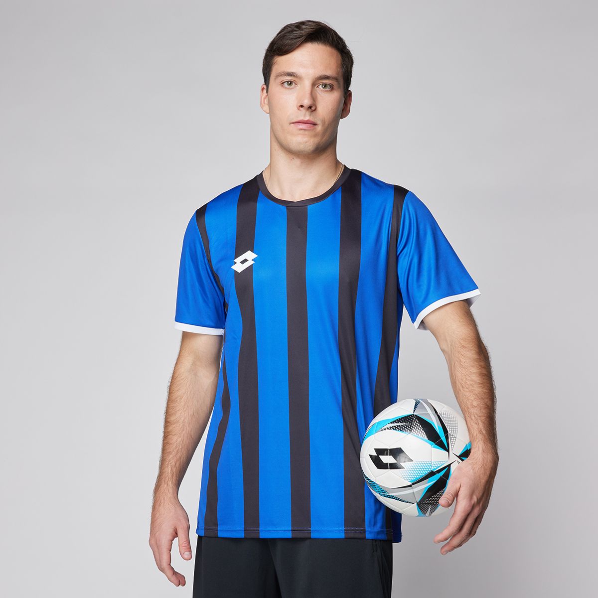 LOTTO - Polera de Fútbol Hombre Lotto - Finta Azul Negro