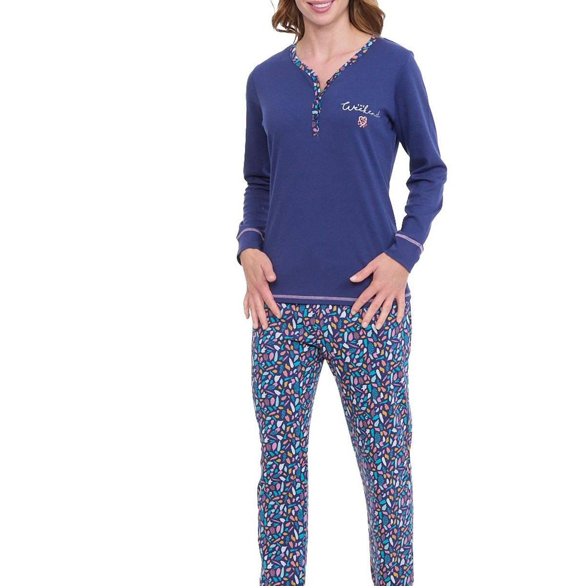 BECKIL - BECKIL COD 1782 PIJAMA ALGODÓN GAMUZADO