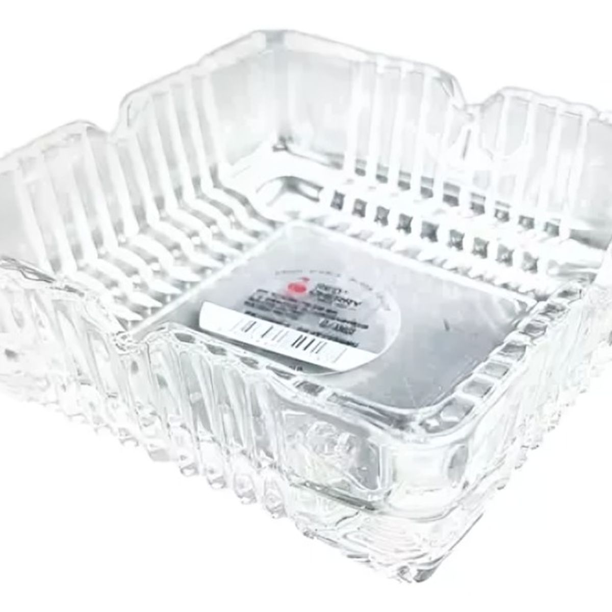 GENERICO - Cenicero De Cristal 12x12cm Cuadrado Vidrio Reforzado