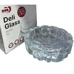 GENERICO - Cenicero De Cristal Redondo 13x4cm Vidrio Reforzado