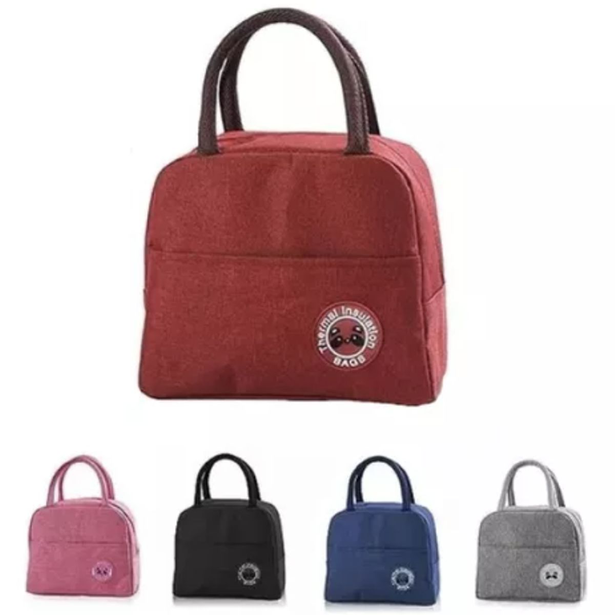GENERICO - Lonchera Burdeo Bolsa Termica Colación Almuerzo Portatil Unisex