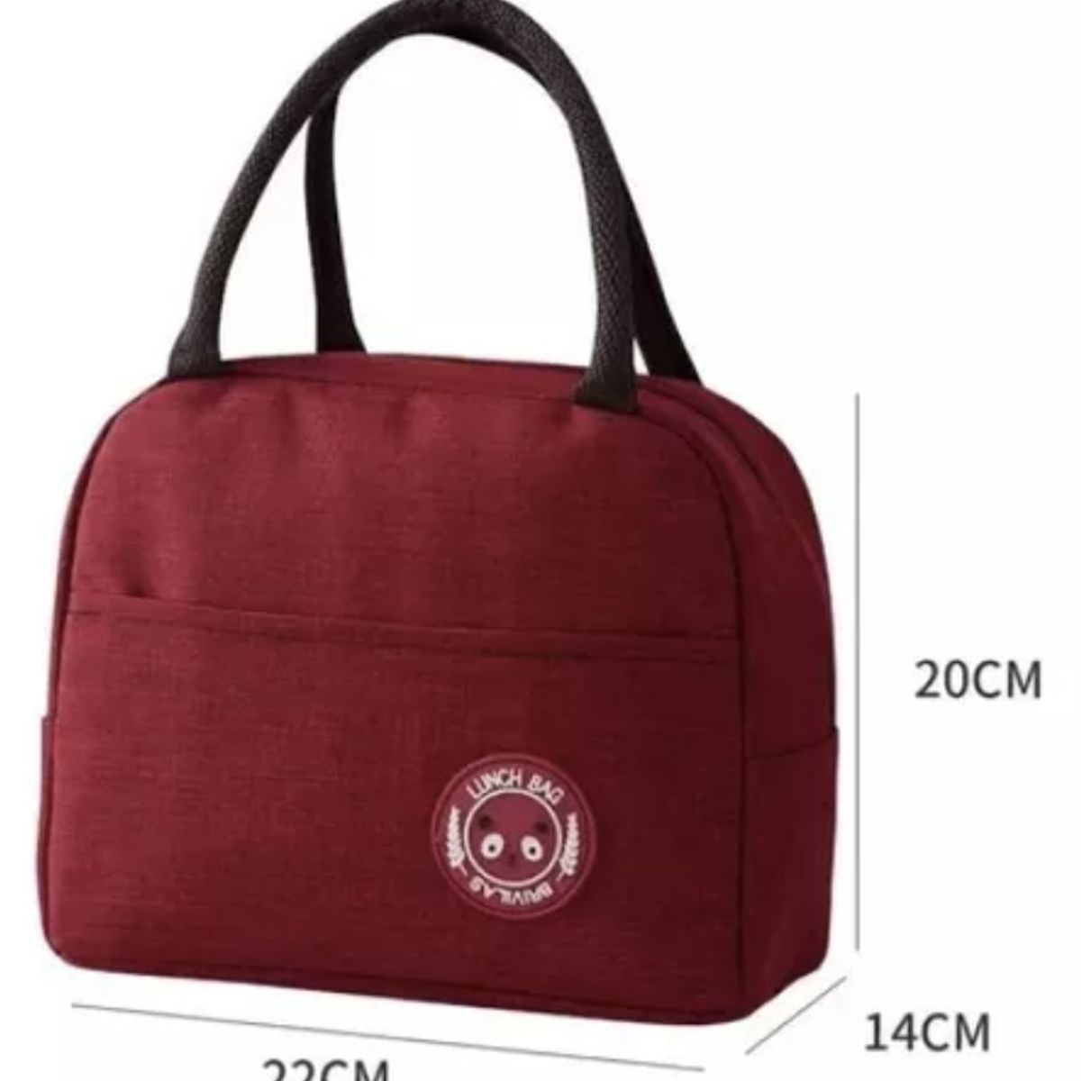 GENERICO - Lonchera Burdeo Bolsa Termica Colación Almuerzo Portatil Unisex